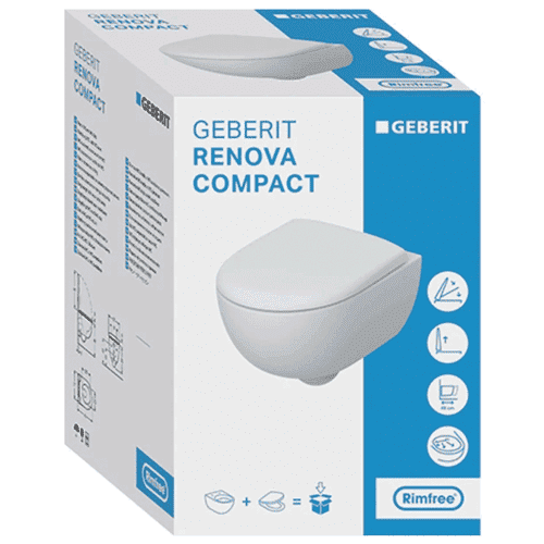 Geberit Renova wandcloset pack, rimfree