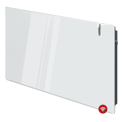 DRL E-Comfort Erea designer radiator with glass infrared panel
