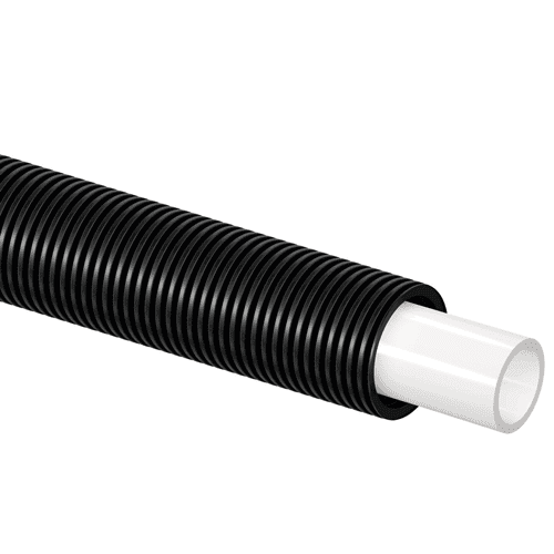 Uponor Radi Pipe naturel in mantelbuis zwart PN6, op rol
