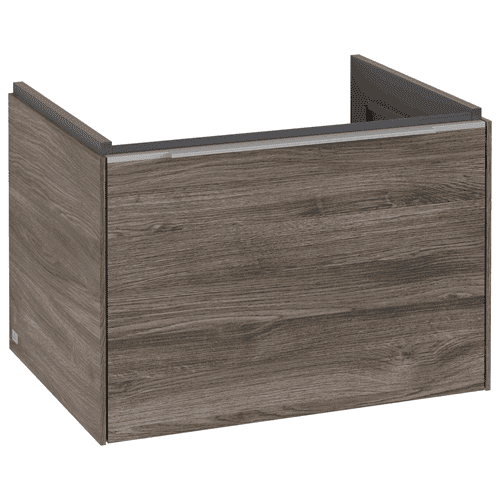 Villeroy & Boch Subway 3.0 washbasin base unit C575L, with 1 drawer and lighting