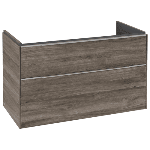 Villeroy & Boch Subway 3.0 washbasin base unit C570L, with 2 drawers and lighting
