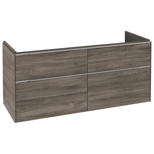 Villeroy & Boch Subway 3.0 double washbasin base unit C568L, with 4 drawers and lighting