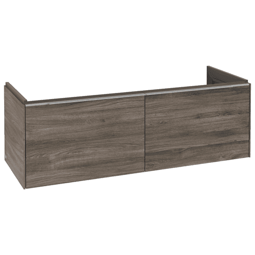 Villeroy & Boch Subway 3.0 double washbasin base unit C567L, with 2 drawers and lighting