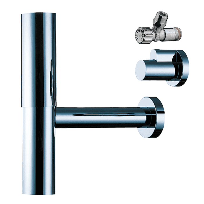 Hansgrohe Flowstar designsifon met hoekstopkraan en rozet
