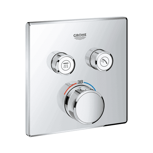 GROHE Grohtherm SmartControl afbouwdeel thermostatische mengkraan, vierkant (met omstelling)