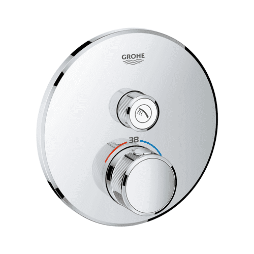 GROHE Grohtherm SmartControl afbouwdeel thermostatische mengkraan, rond
