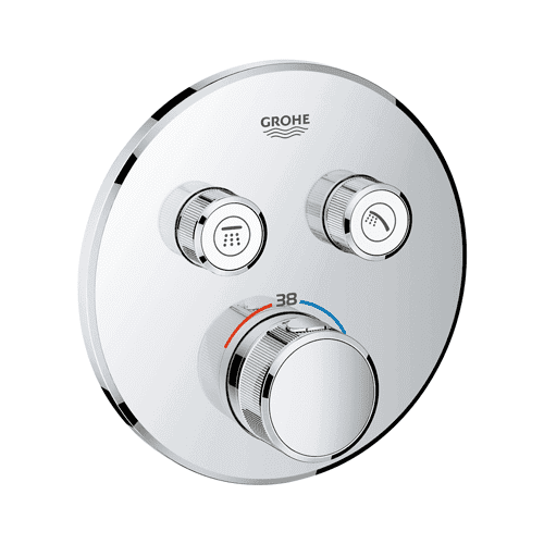 GROHE Grohtherm SmartControl afbouwdeel thermostatische mengkraan, rond (met omstelling)