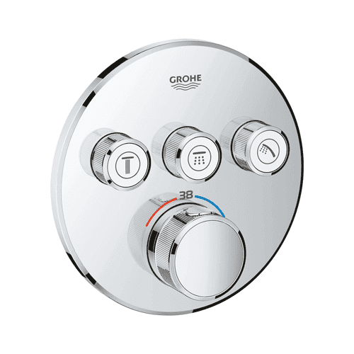 GROHE Grohtherm SmartControl afbouwdeel thermostatische mengkraan, rond (met omstelling 3x)