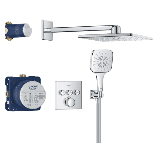 GROHE Grohtherm SmartControl Perfect showerset met Rainshower SmartActive 310 Cube