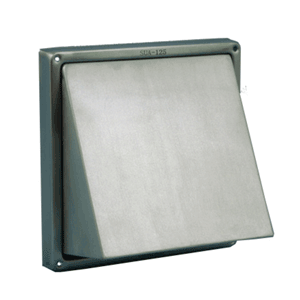 Stainless steel external grille with angled cover