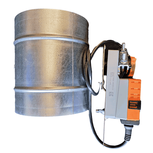Spiraliet regelklep met motor 230V