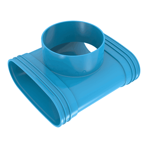Wavin Ventiza verloop T-stuk, rond