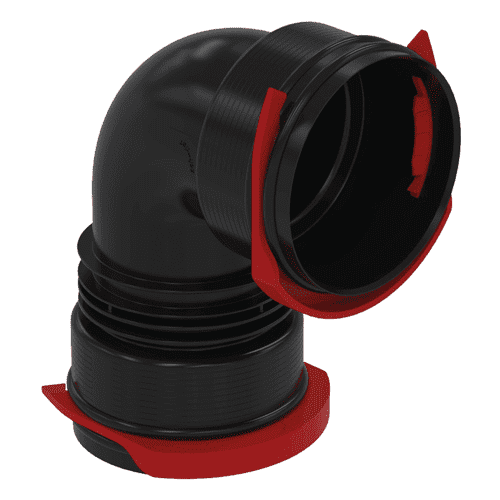 Zehnder ComfoTube bocht 90gr met Rapid Lock Connector