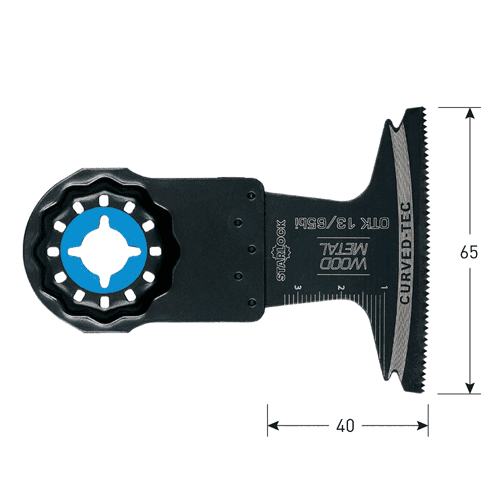 Rotec BIM invalzaagblad metaal, 65mm