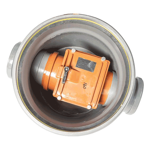 PVC chamber with non-return valve, 2x sleeve