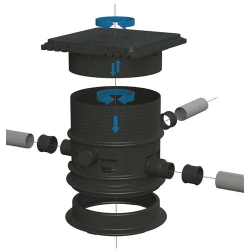 GEP Varitank regenwater filter + schacht