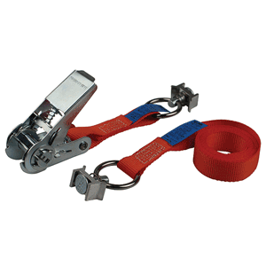 Spanband 25mm middel met ratel en fitting t.b.v. ladingrail