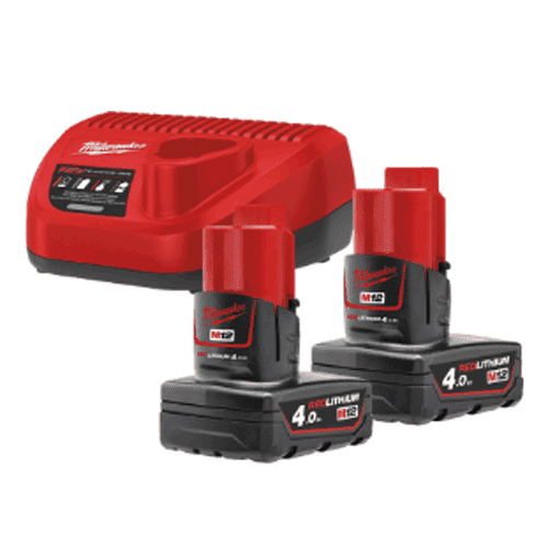 Milwaukee M12 NRG pack accu's & lader