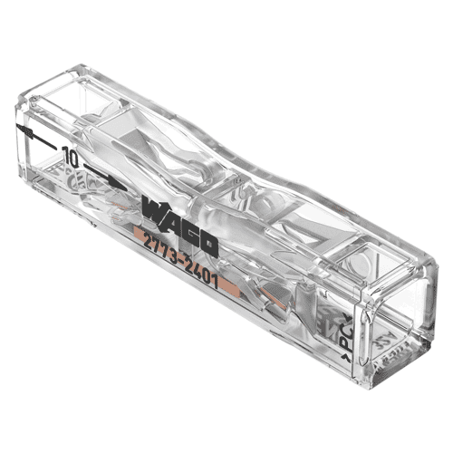 Wago doorvoer verbinder transparant, serie 2773