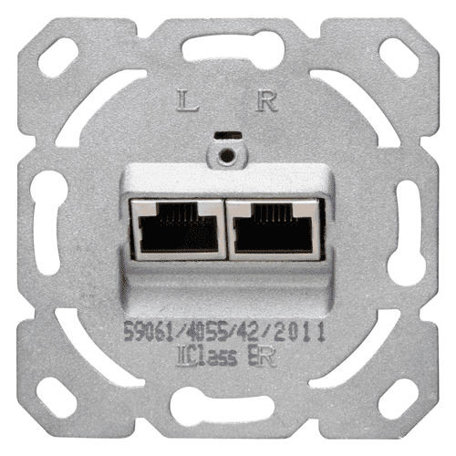 KOPP Insert UAE internet/phone 2-gang socket box, RJ45 CAT6