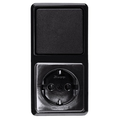999085 Kopp ST combi.switch 1-w RA black