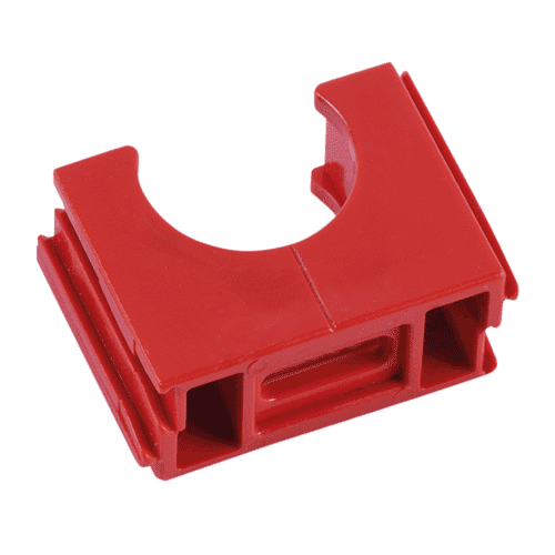 Pipelife Polfix individual plug for conduit clamp with clamping block, red