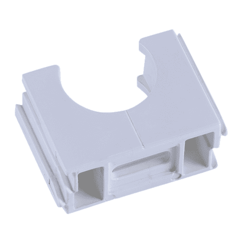 Pipelife Polfix conduit clamp with clamping block 19 mm, white