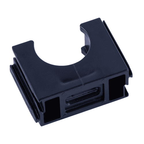 Pipelife Polfix conduit clamp with clamping block VSV UV-resistant, black
