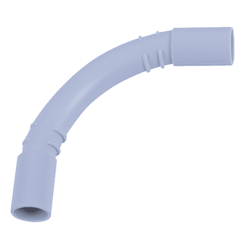 Pipelife Halovolt PPO halogen-free electrical conduit elbow 90 degrees, light grey