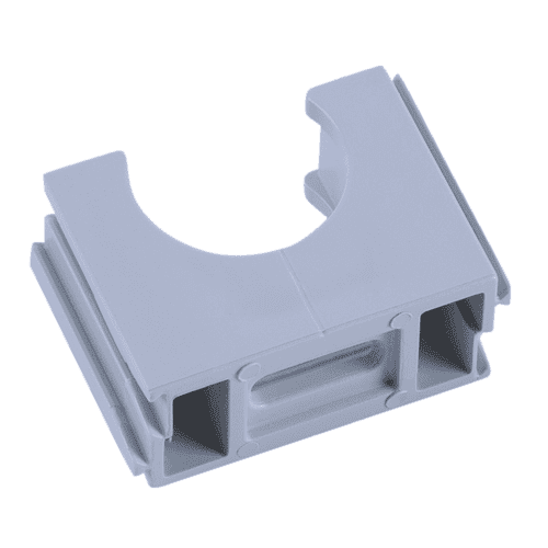 Pipelife Halovolt PPO Polfix conduit clamp with clamping block, light grey