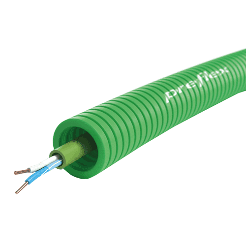 Preflex SAFE® flexibele voorbedrade buis met signaalkabel op rol